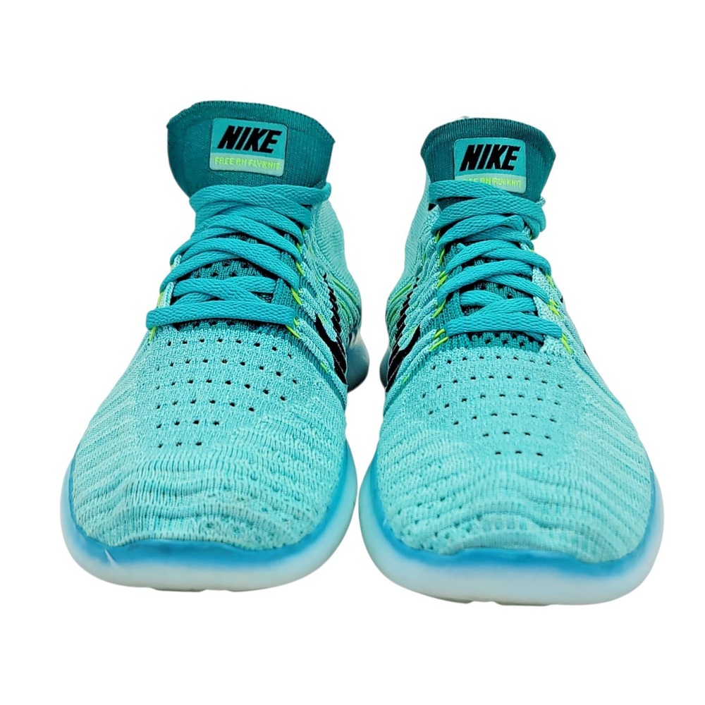 Nike Free RN Flyknit Women's Size 7.5 Running Shoes Hyper Turquoise Lace Up - Picture 7 of 13